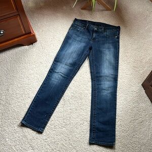 KUT Dark Blue Straight Leg Jeans